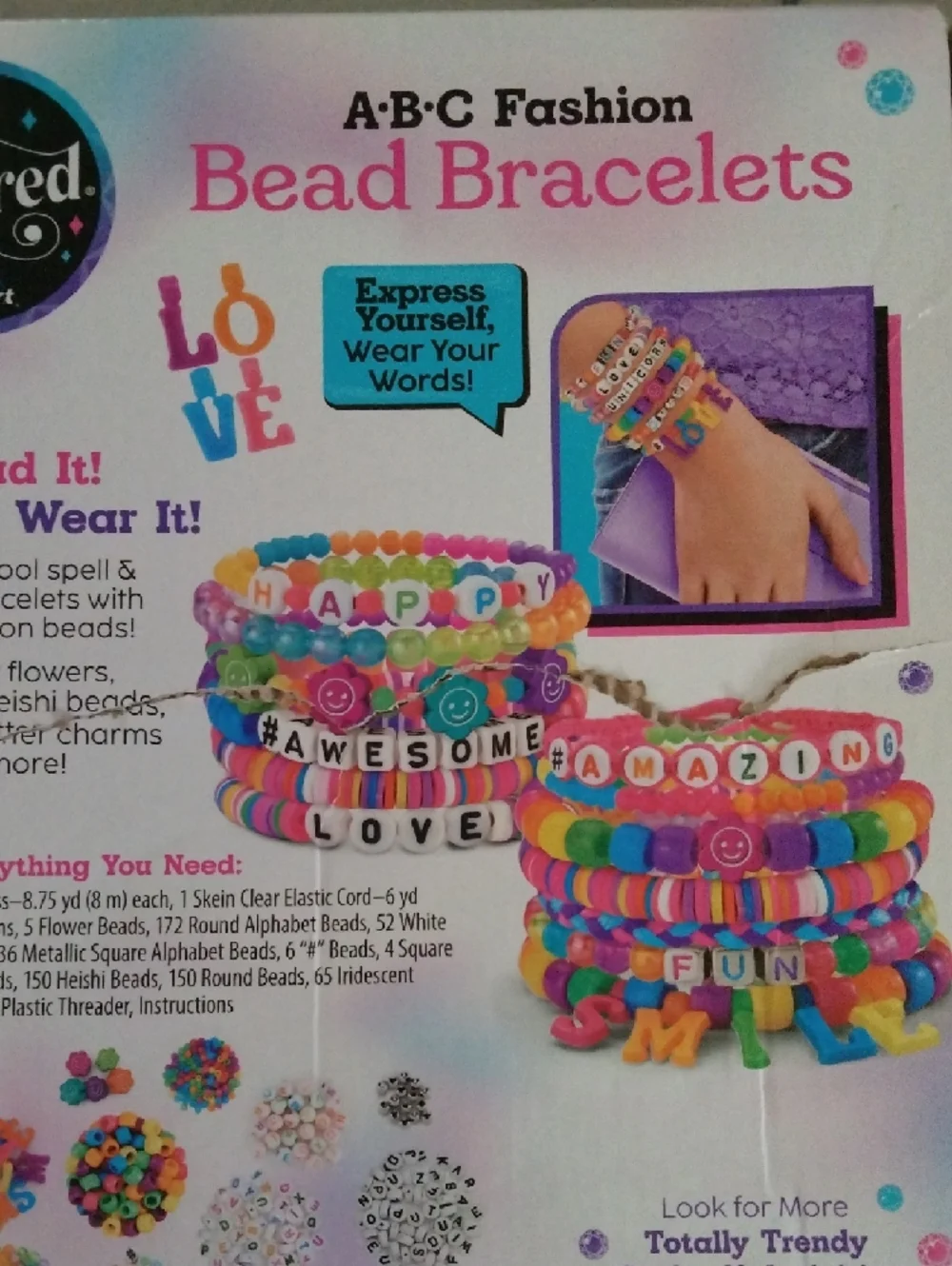 be inspired Pink ABC Bead Bracelets Kit - Multicolor Accents